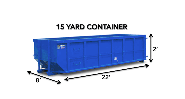 15 yard dumpster with measurements