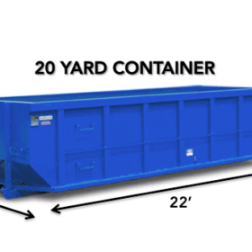 20 yard dumpster with measurements